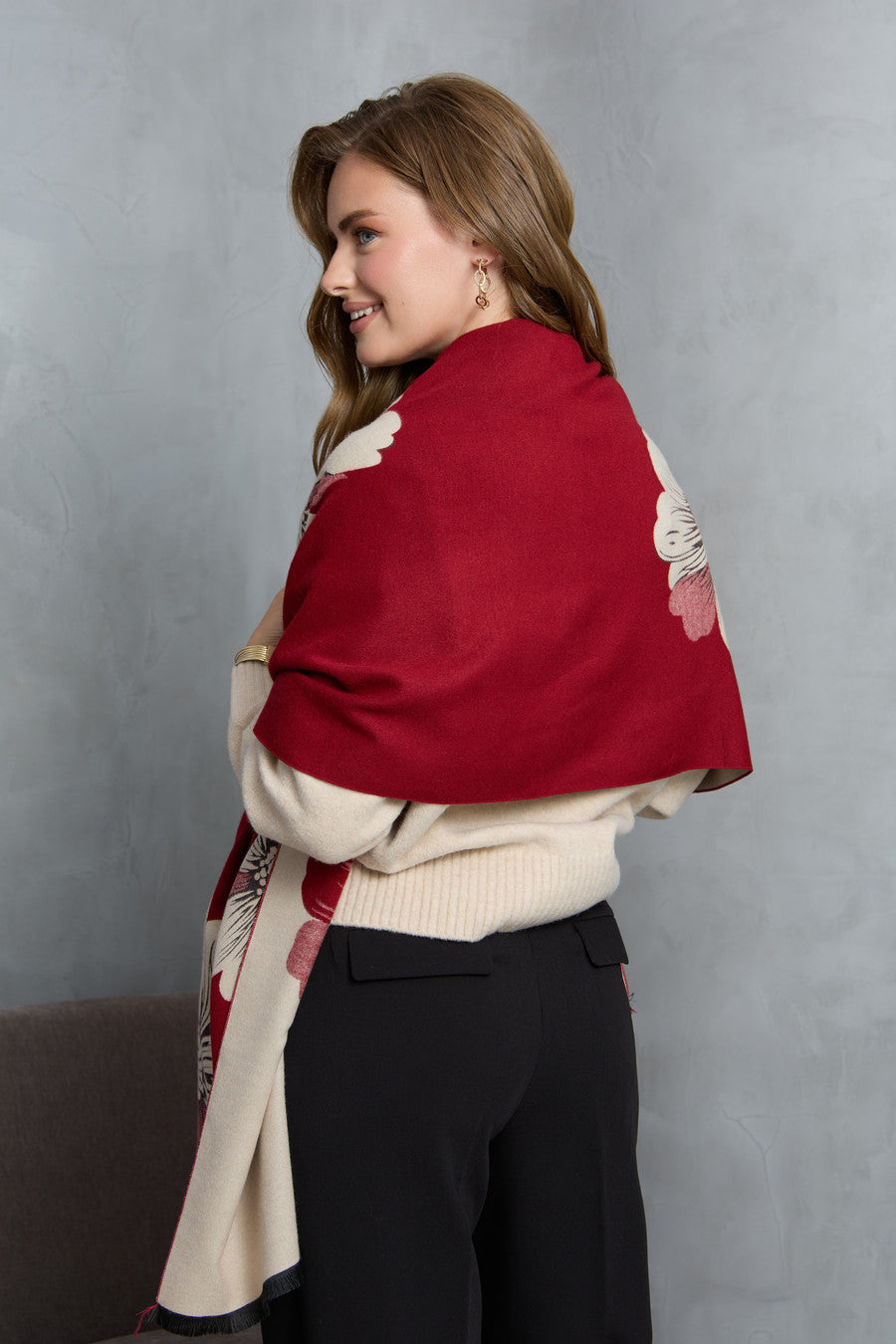 Fresh Floral Reversible Scarf
