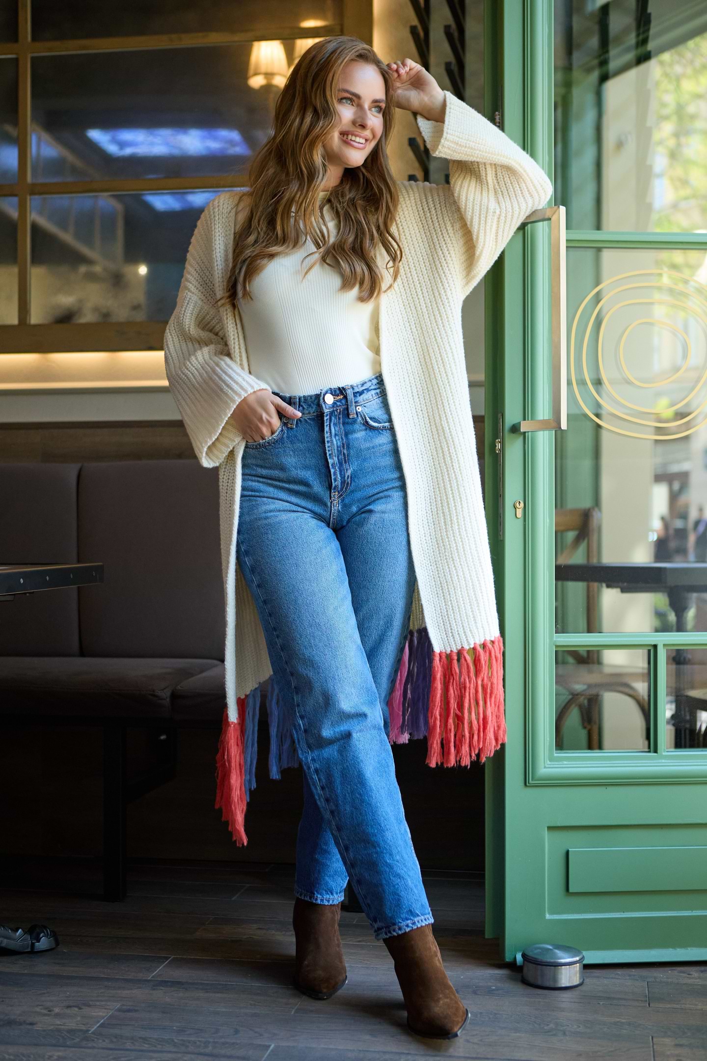 Rainbow Tassel Knit Kimono – SAACHI