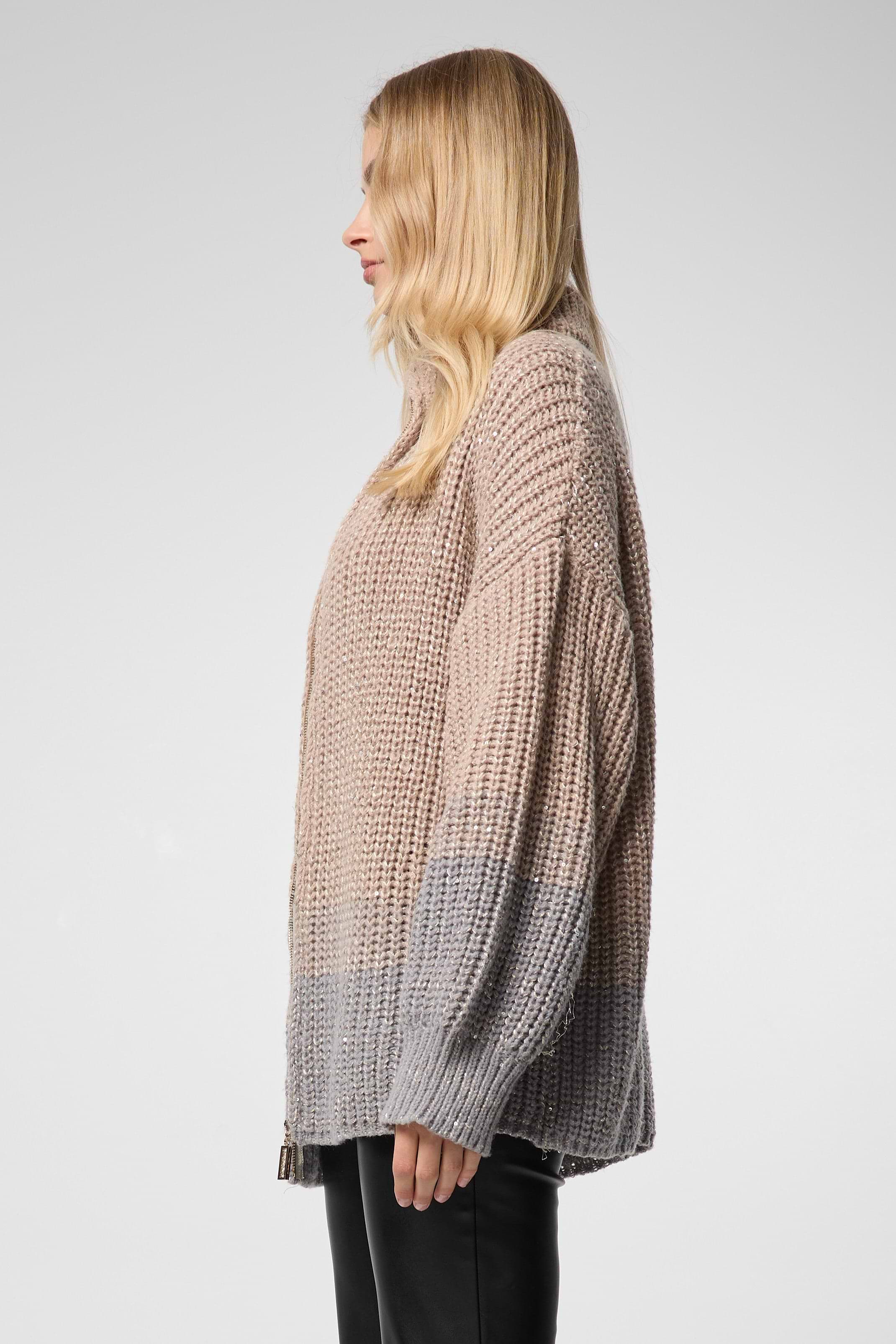 Zip Up Sequin Cardigan – SAACHI