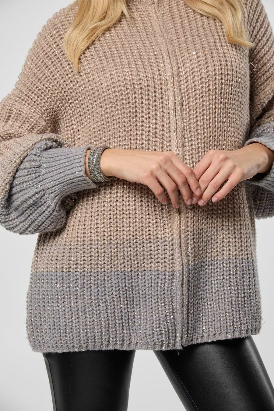 Zip Up Sequin Cardigan – SAACHI