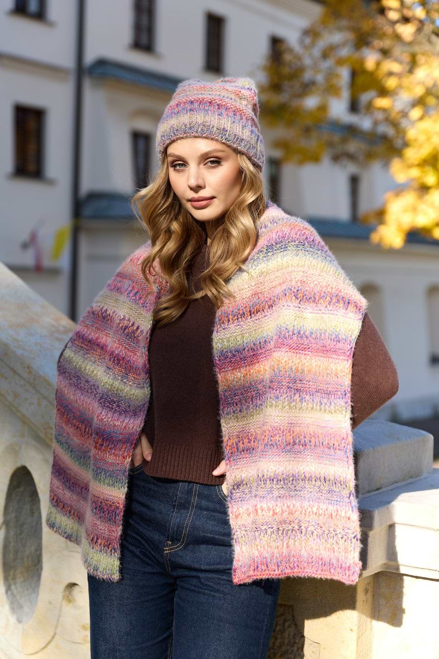 トップス Eaphi scarf motif knit cardigan Floral Knitted Winter Cardigan for Women – SAACHI