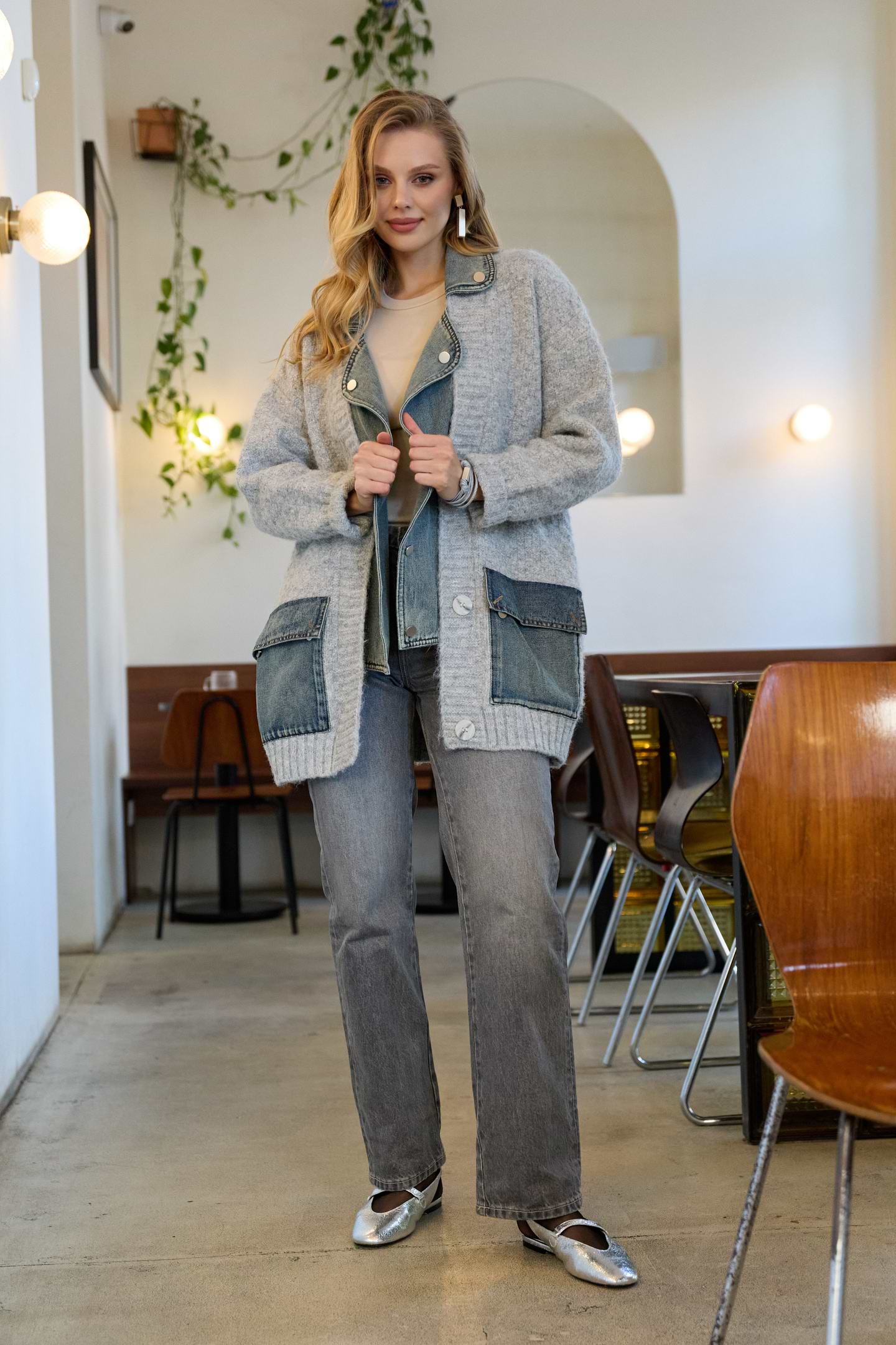 Denim Knit Cardigan – SAACHI