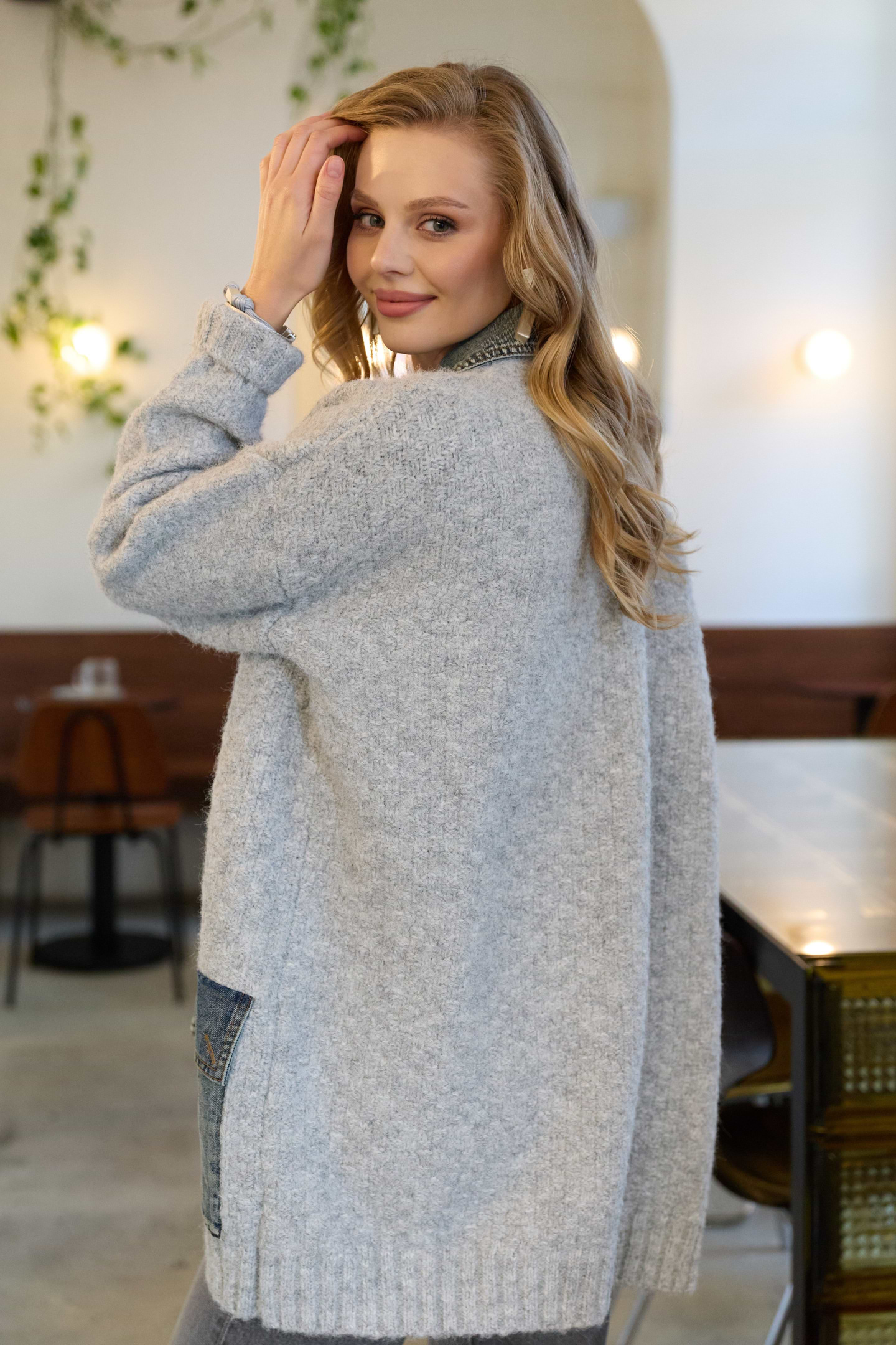 Denim Knit Cardigan – SAACHI