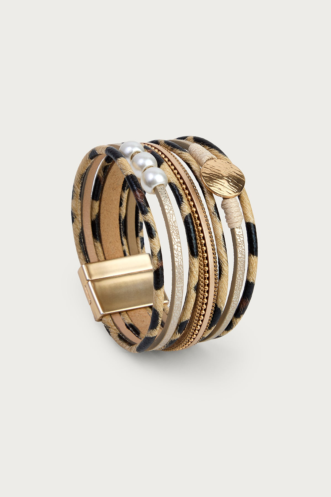 Animal Print Leather Bracelet