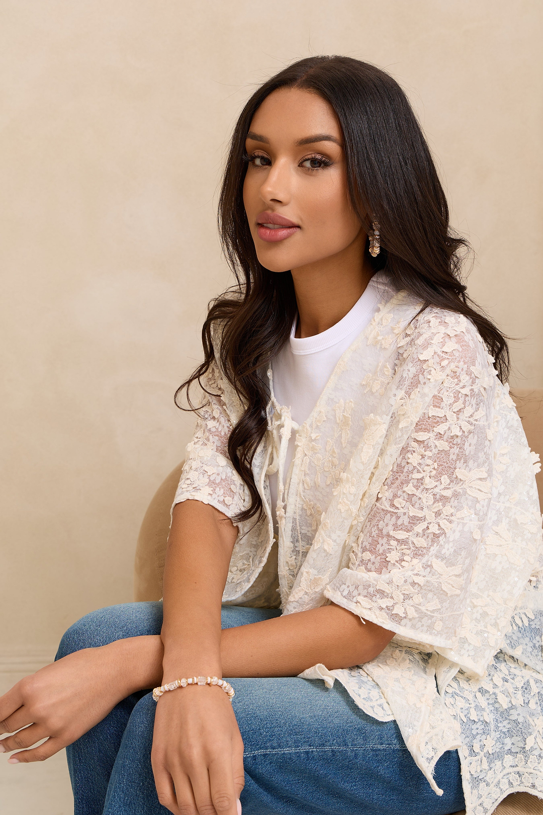 Sundial Lace Cover Up - Ivory