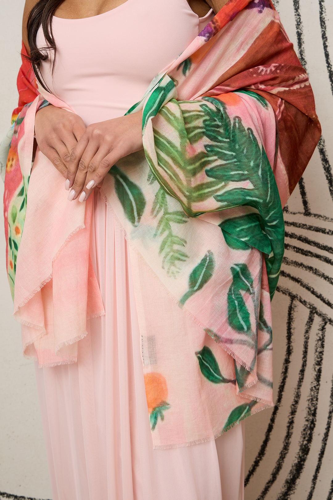 Patchwork Printed Scarf - Multi