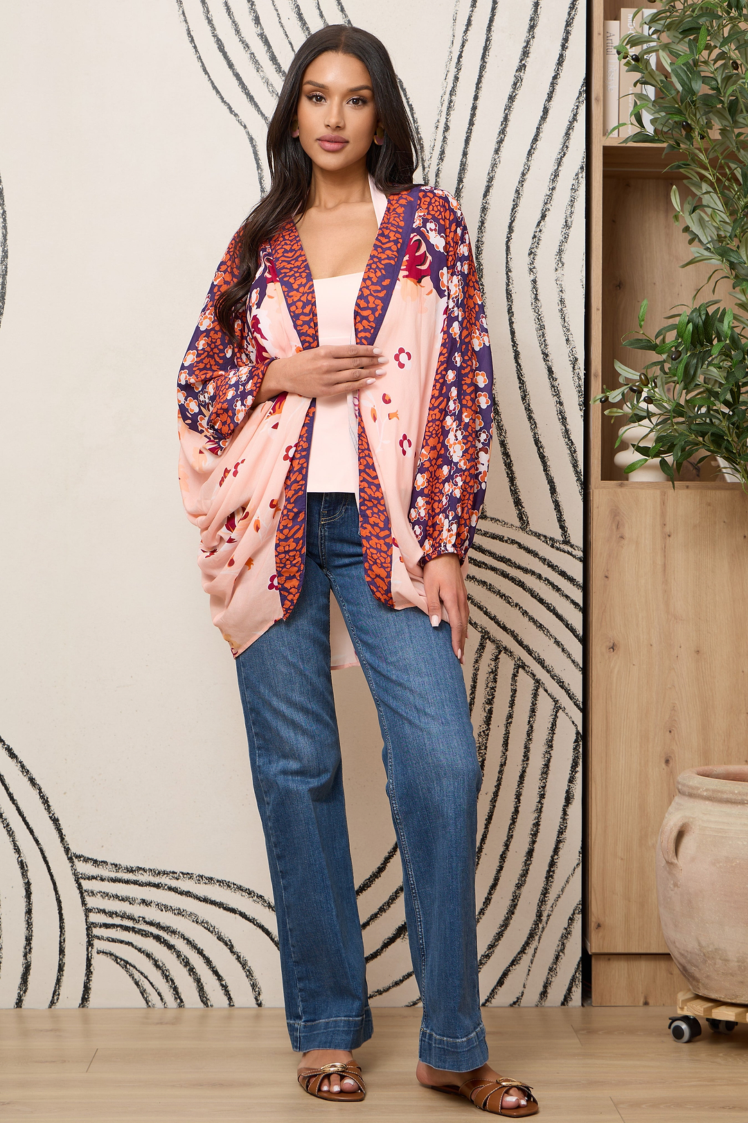 Kimono Mixed Print Floral