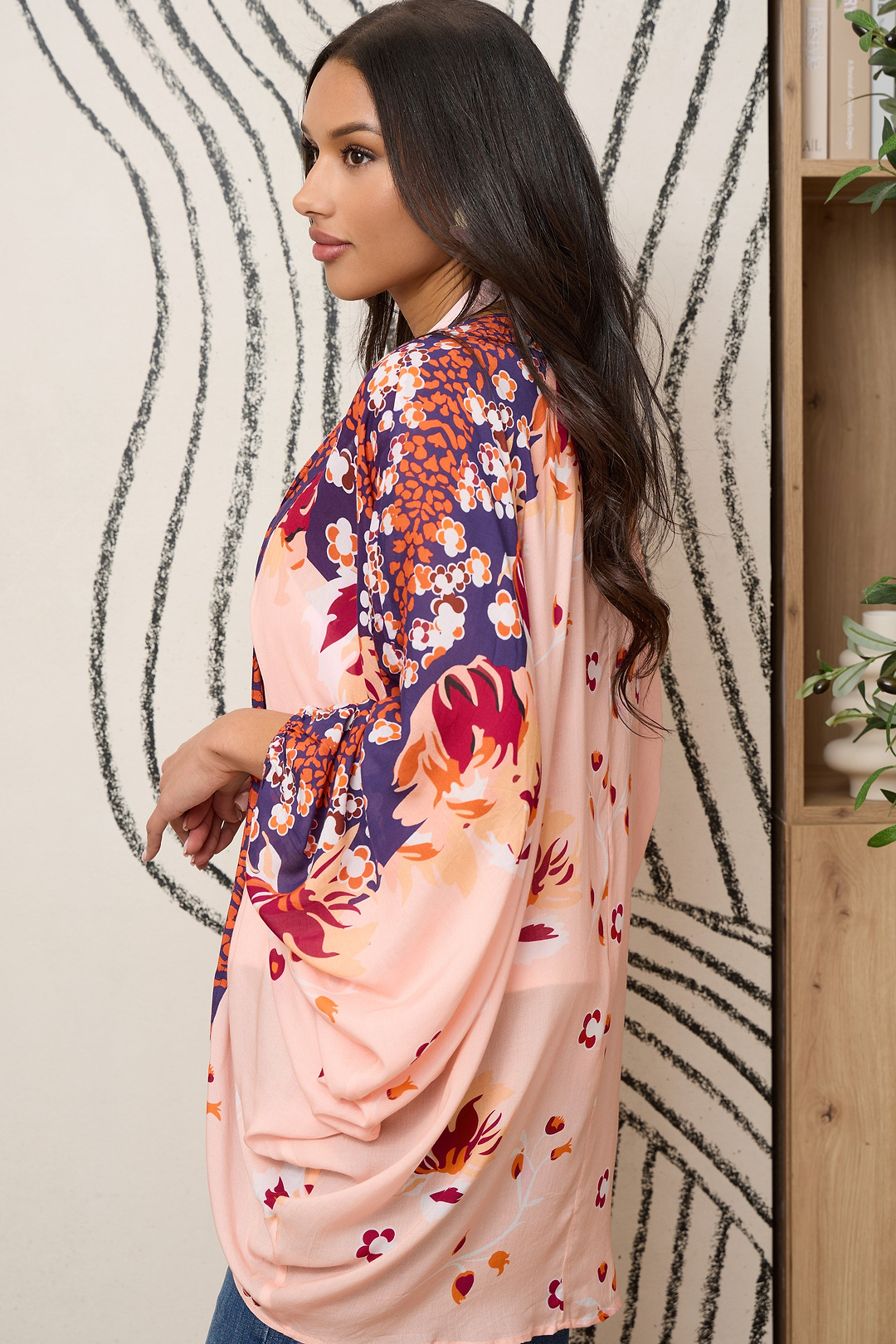 Kimono Mixed Print Floral