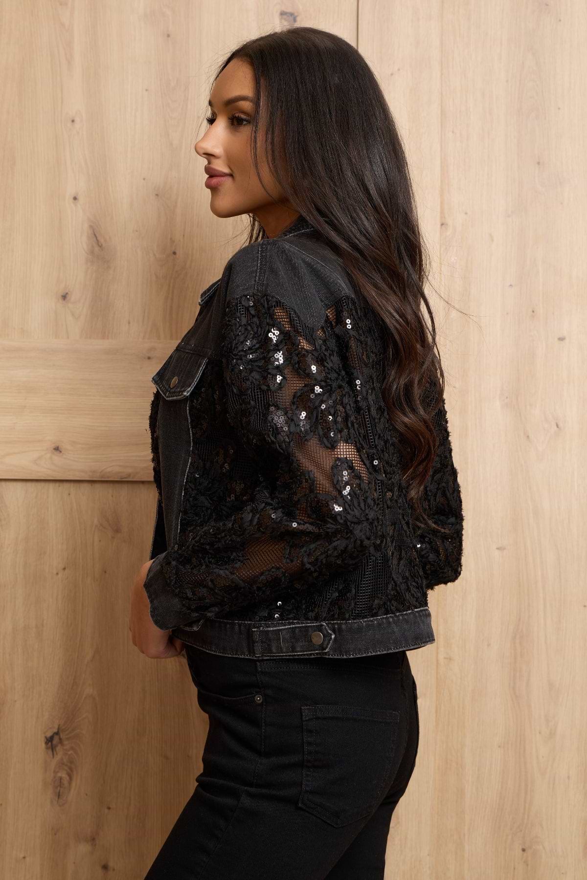 sequin dress denim jacket DENIM Maui X Lolita