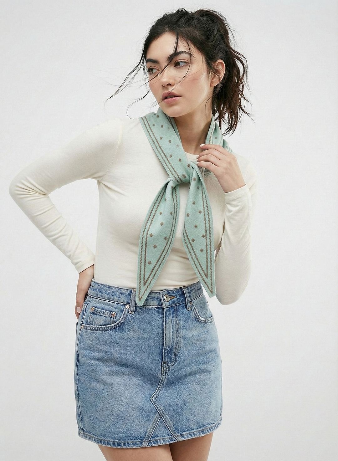 Polka Dot Triangle Scarf