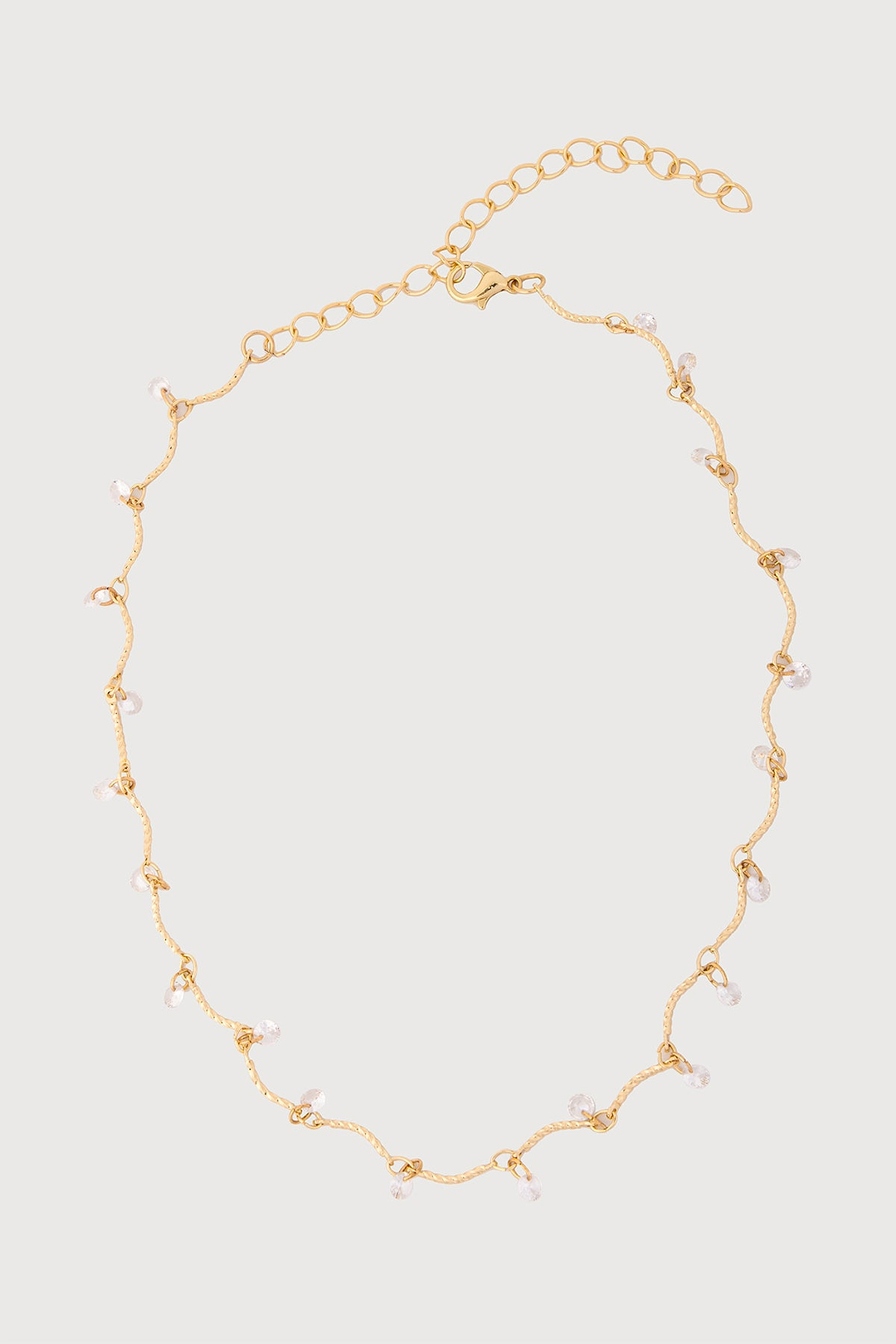Crystal Dainty Station Necklace