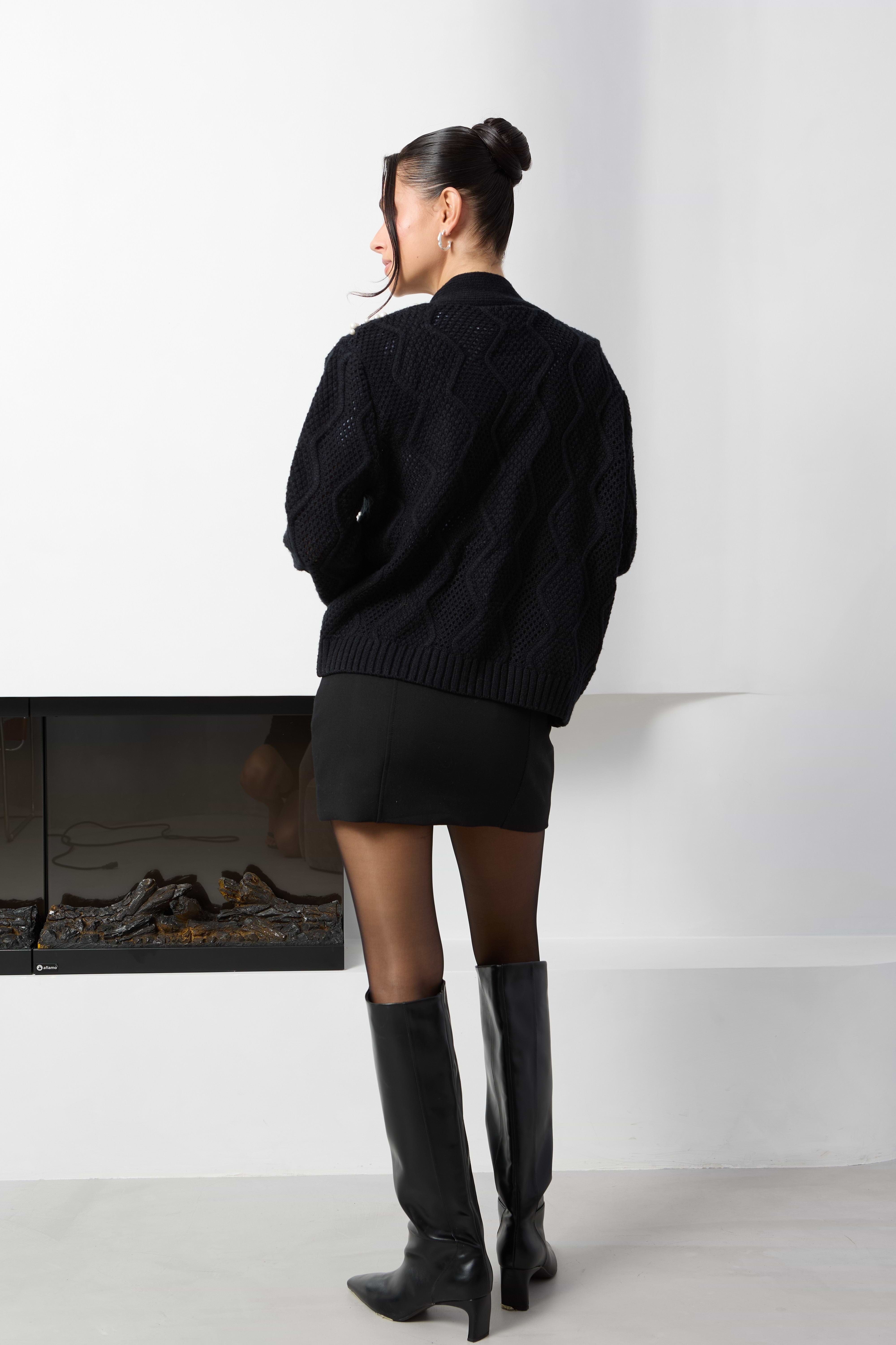 Pearl Embellished Cardigan – SAACHI