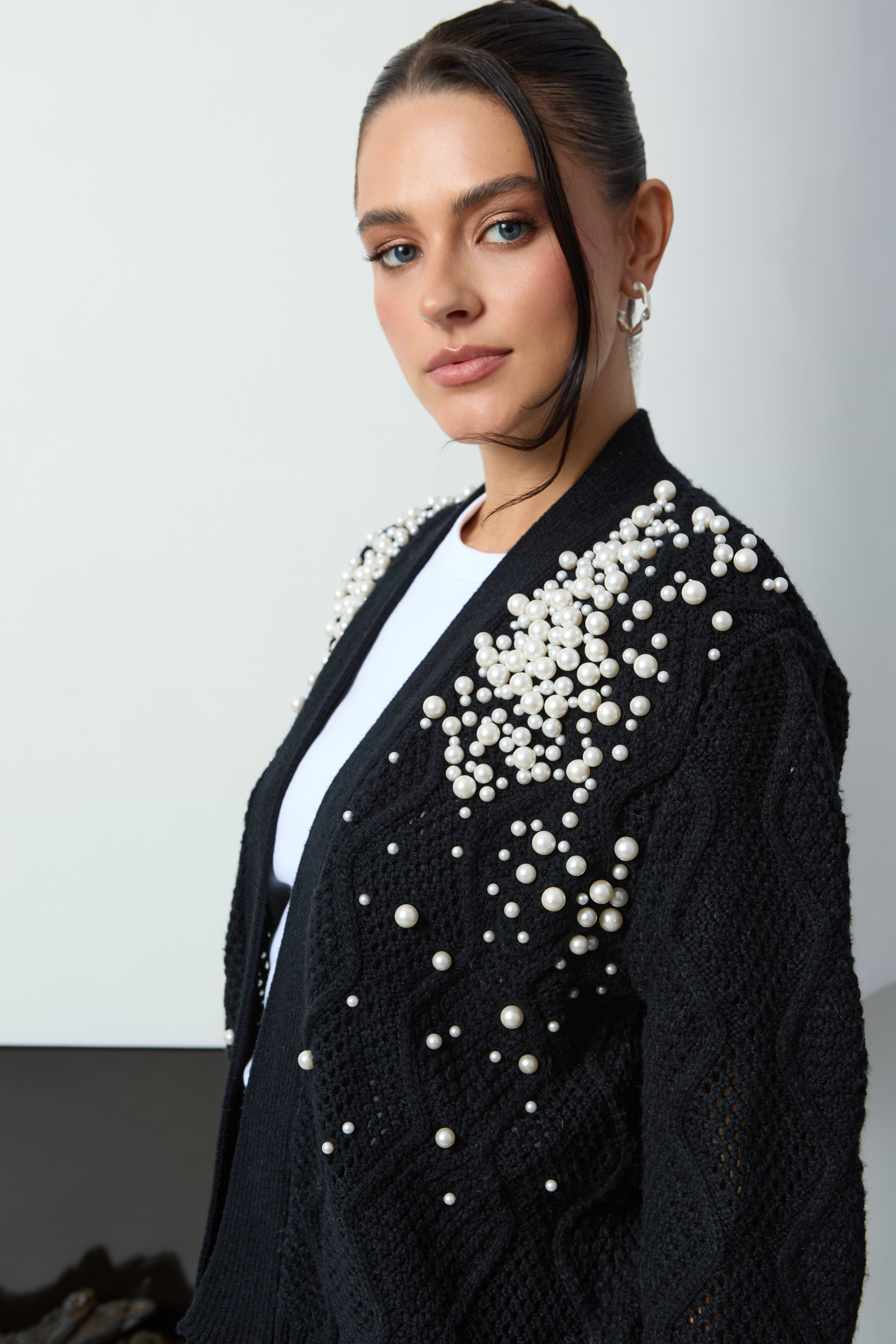 Pearl Embellished Cardigan – SAACHI