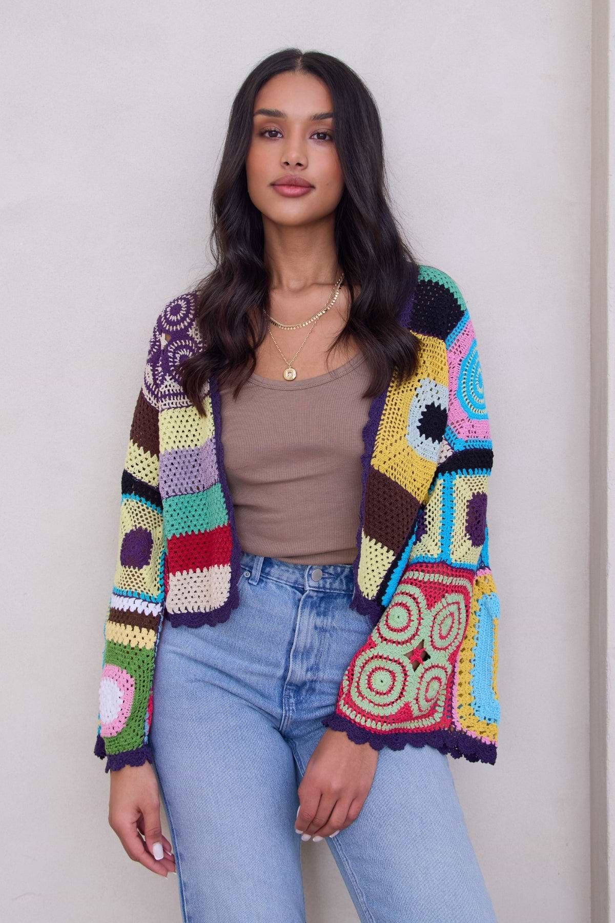 Crochet Knit Lounge Jacket | ヤマダウェブコム