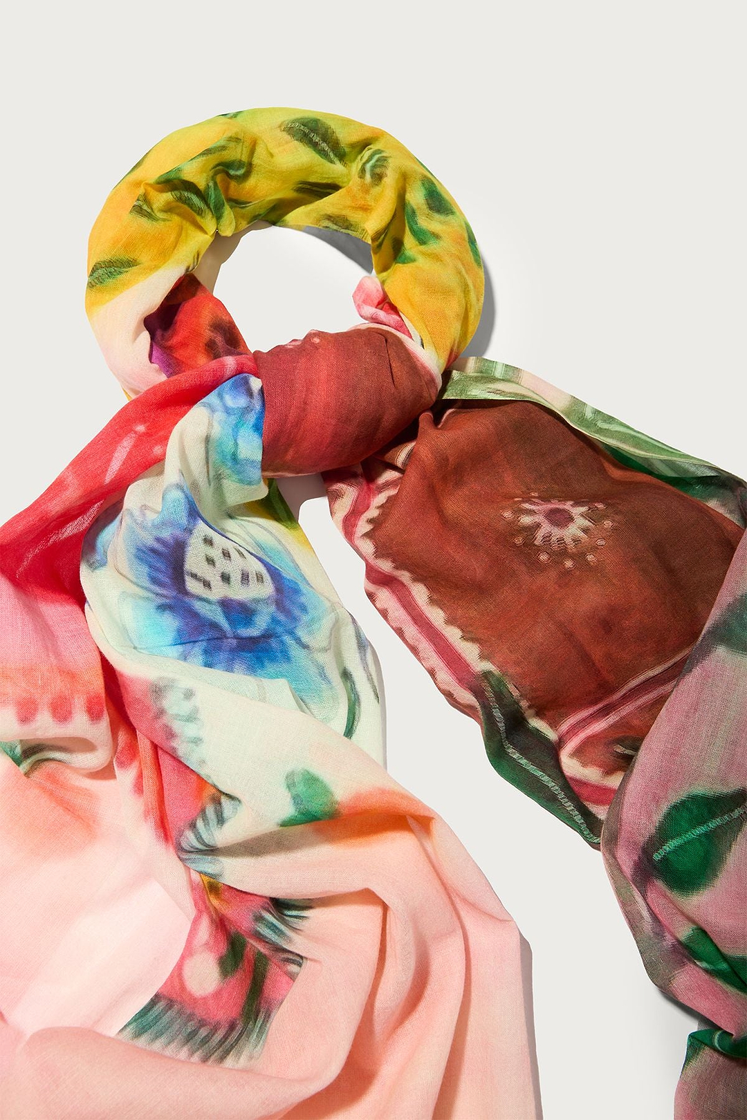 Patchwork Printed Scarf - Multi