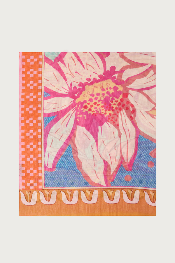 Floral Haze Printed Scarf - Pink