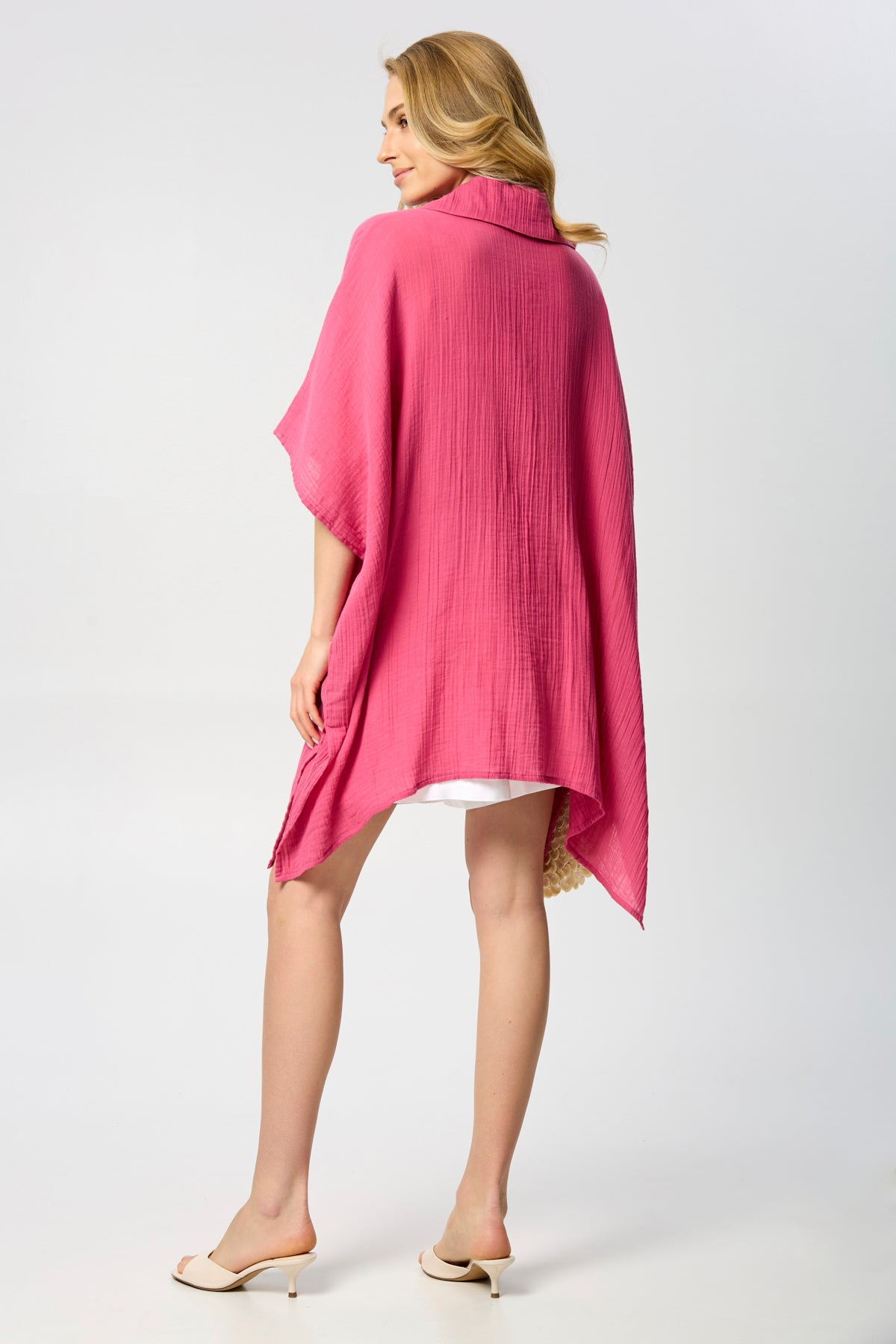 Oversized Textured Cotton Shirt