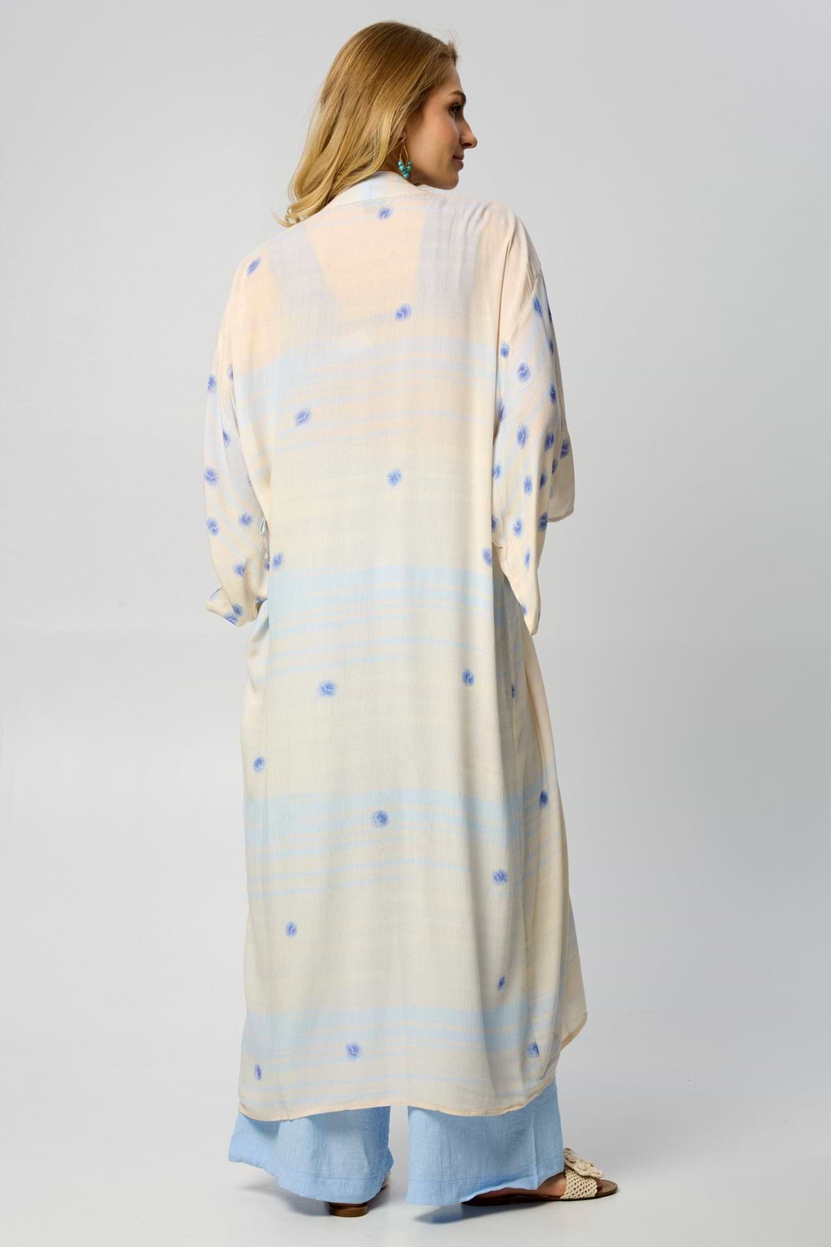Soft Blue Dot Kimono