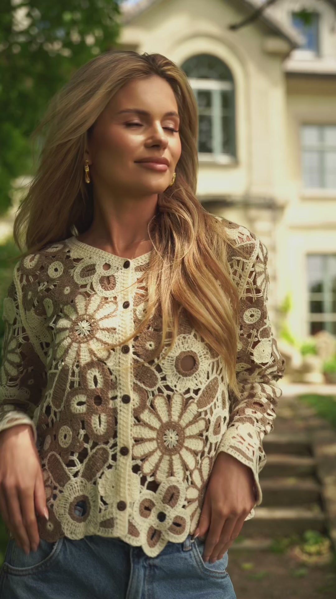 Flower Lace Crochet Jacket