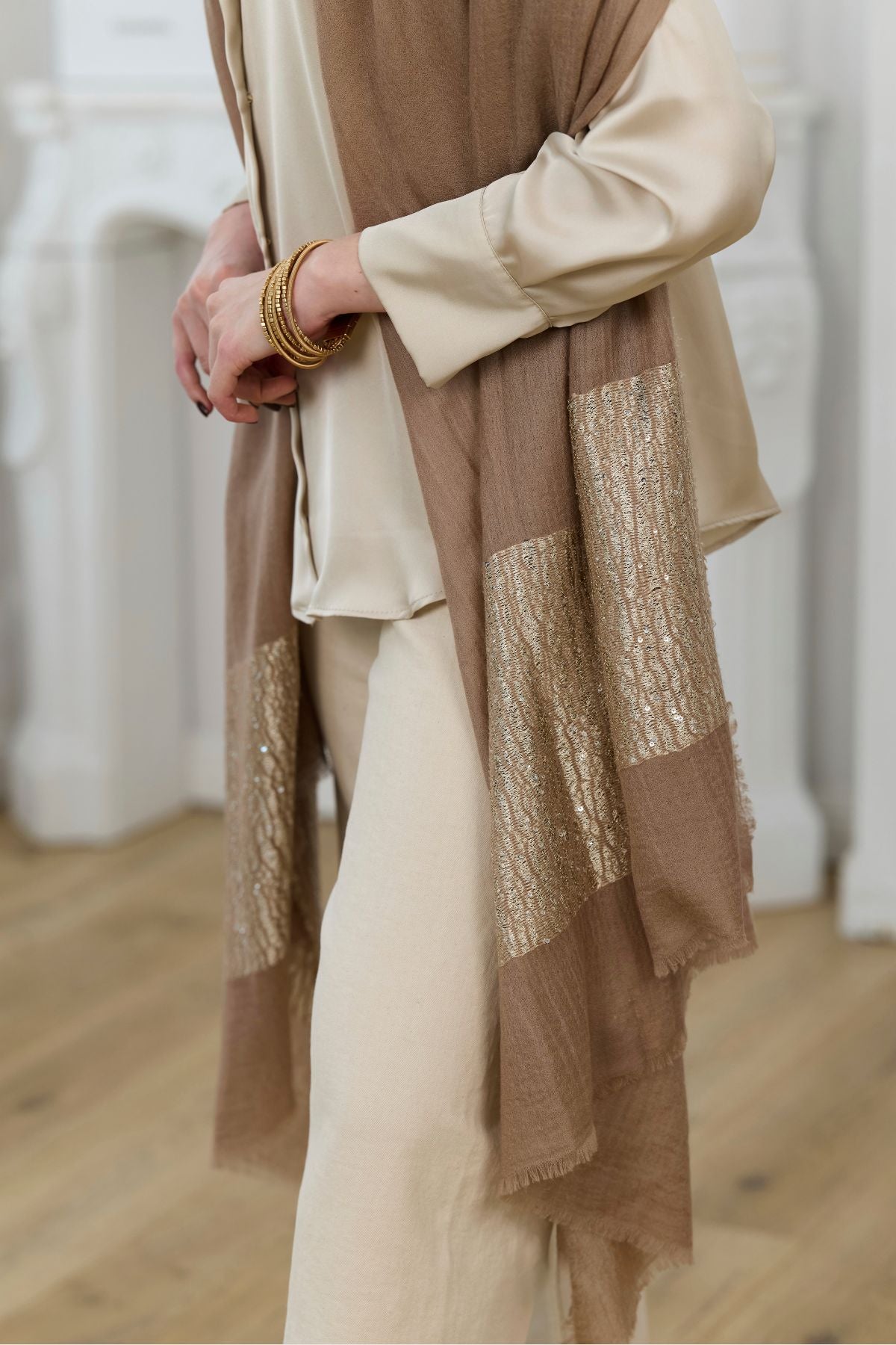 Embellished Cashmere Wrap