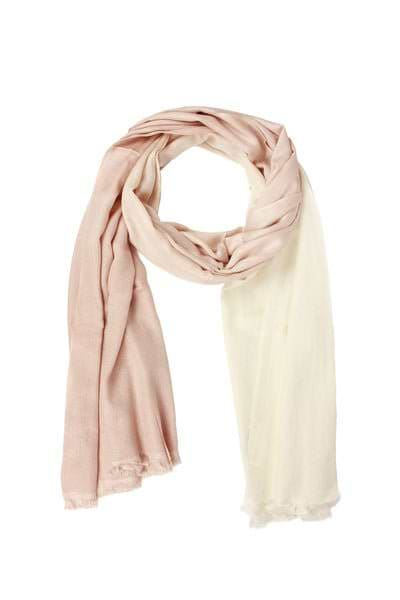 Cashmere Silk Scarf Ombre - SAACHI - Seashell - Cashmere