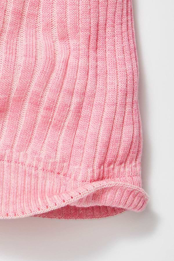 Slouchy Ribbed Cuffed Beanie Pink