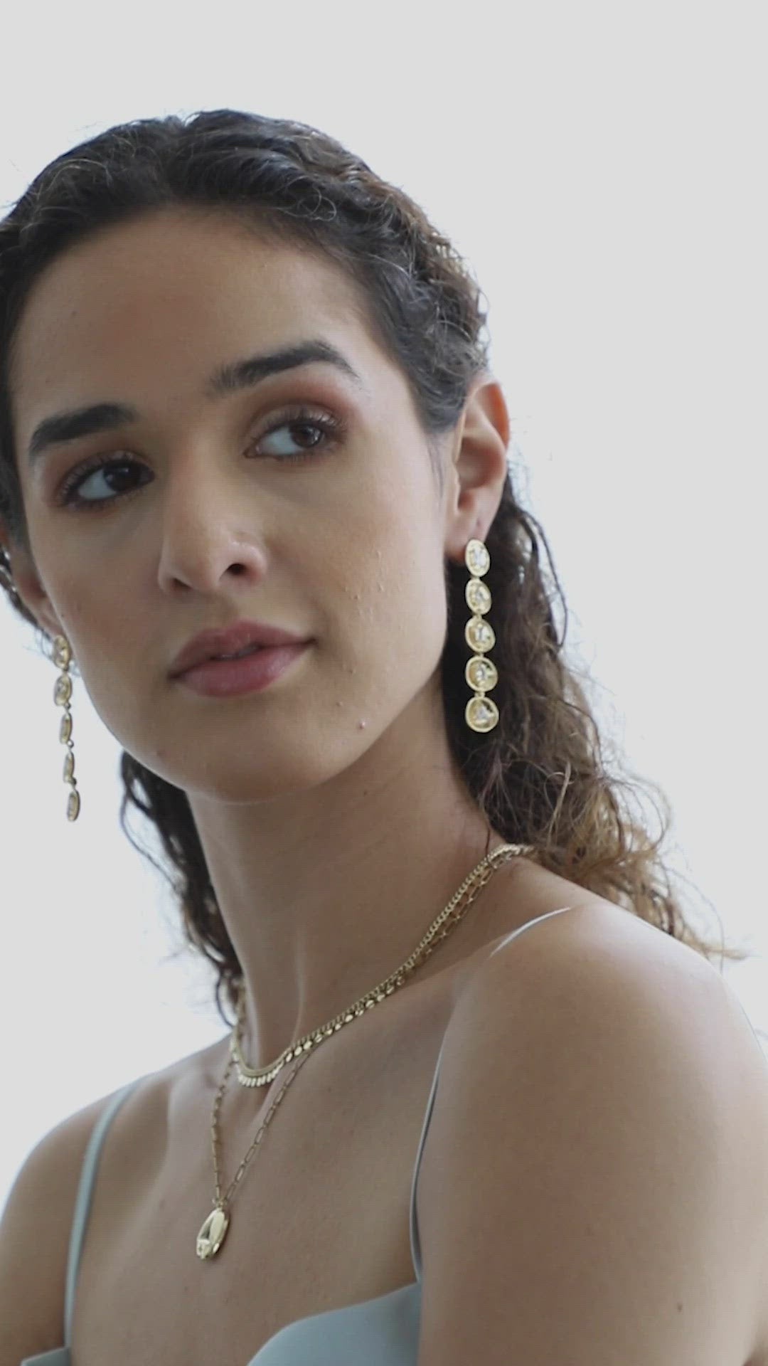 Divine Small Charm Dangle Earrings Gold
