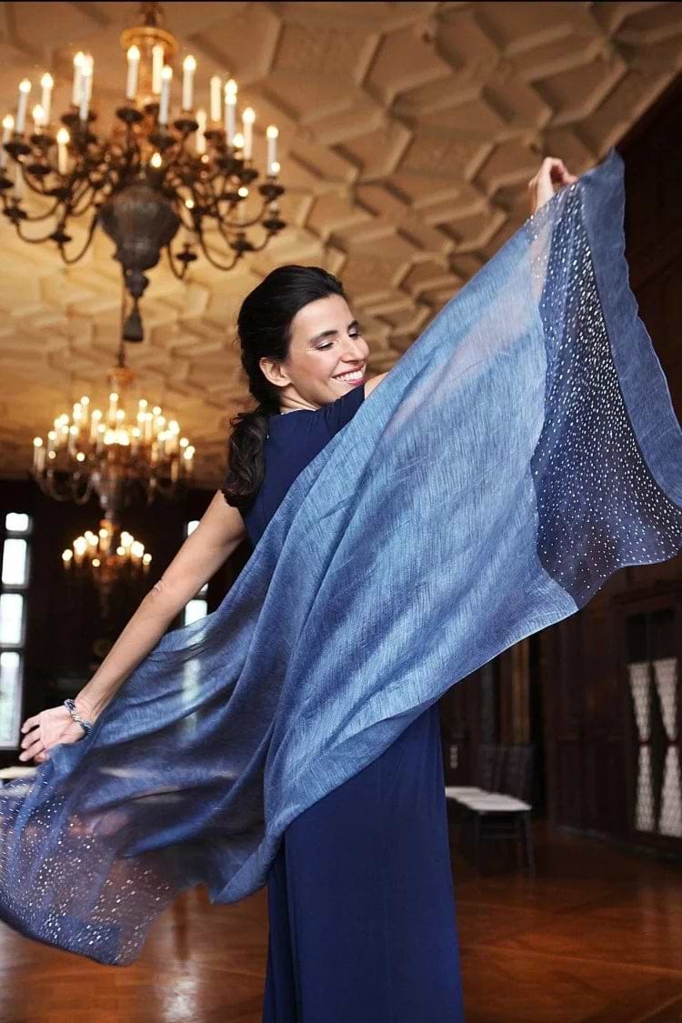 Star Gazer Scarf Blue