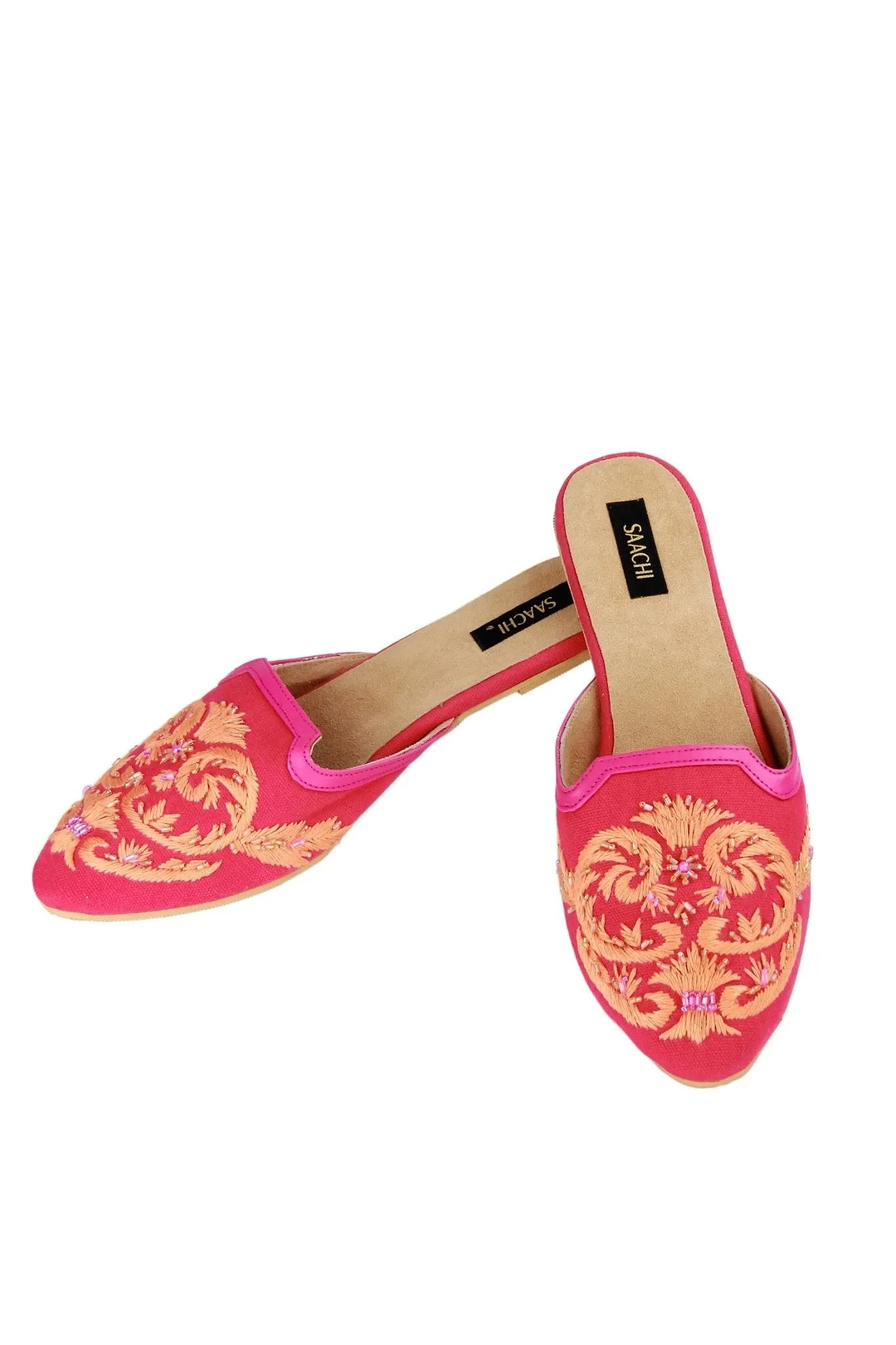 Pool Embroidered Mule Deep Pink