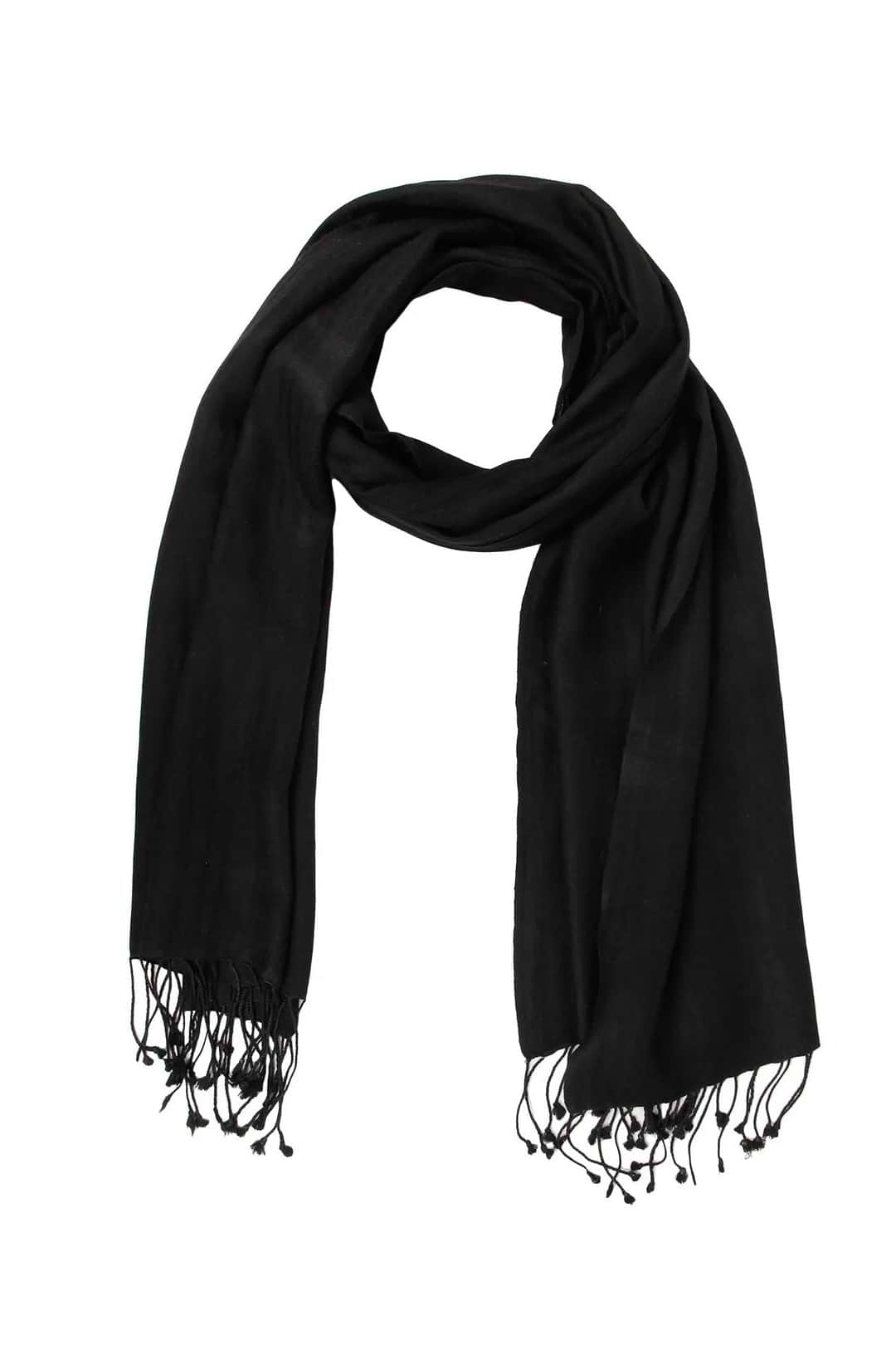 Cashmere Silk Scarf Black