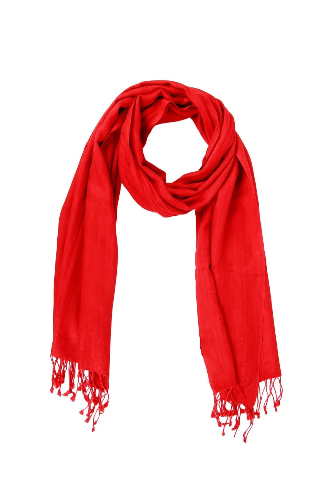 Cashmere Silk Scarf Red