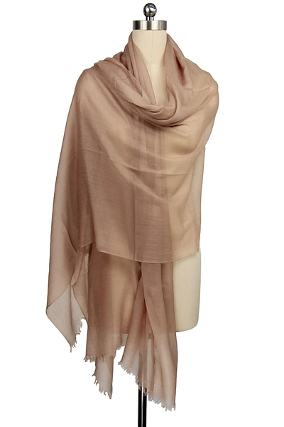 Delicate Solid Cashmere Scarf Burly Wood