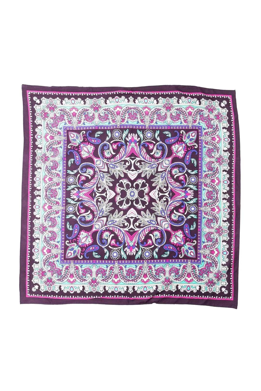 Paisley Motif Bandana Purple