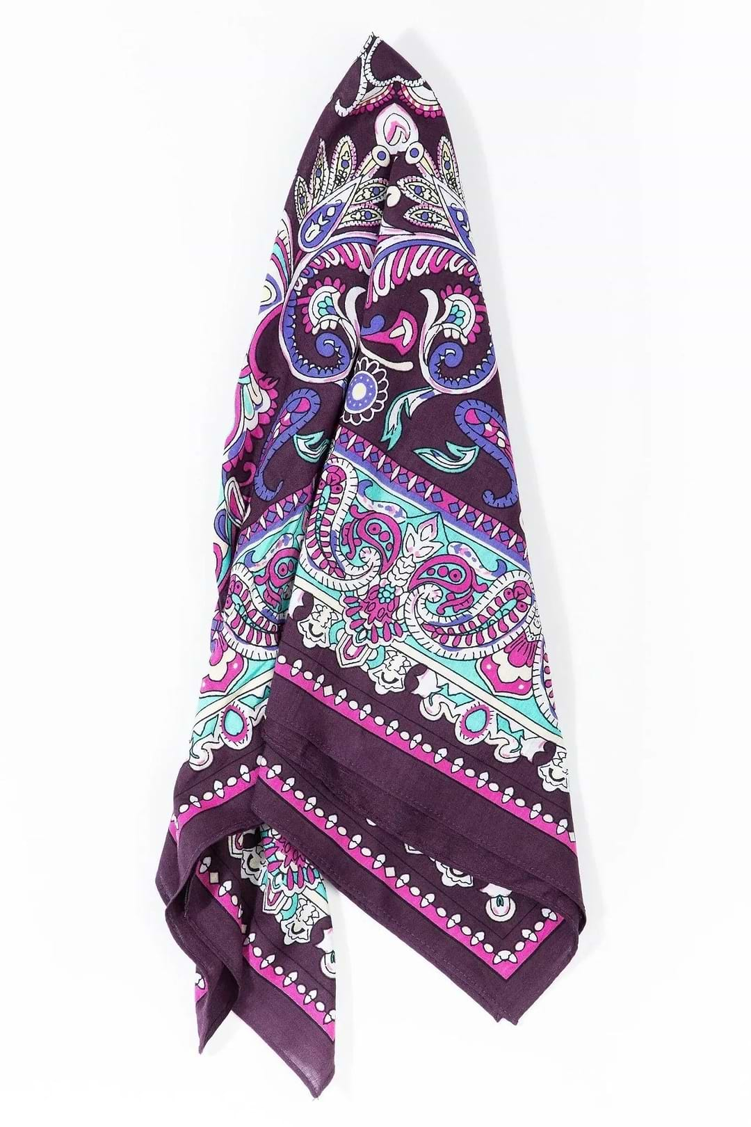 Paisley Motif Bandana Purple