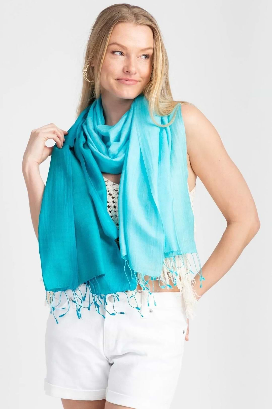 Arielle Summer Ombre Cashmere Pashmina Scarf - SAACHI