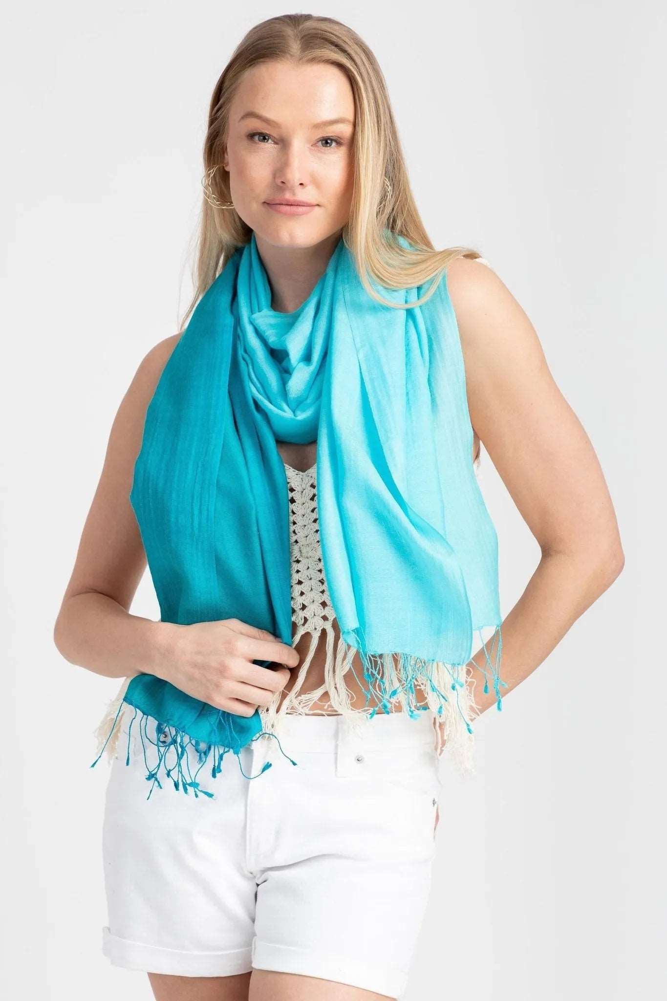 Arielle Summer Ombre Cashmere Pashmina Scarf - SAACHI