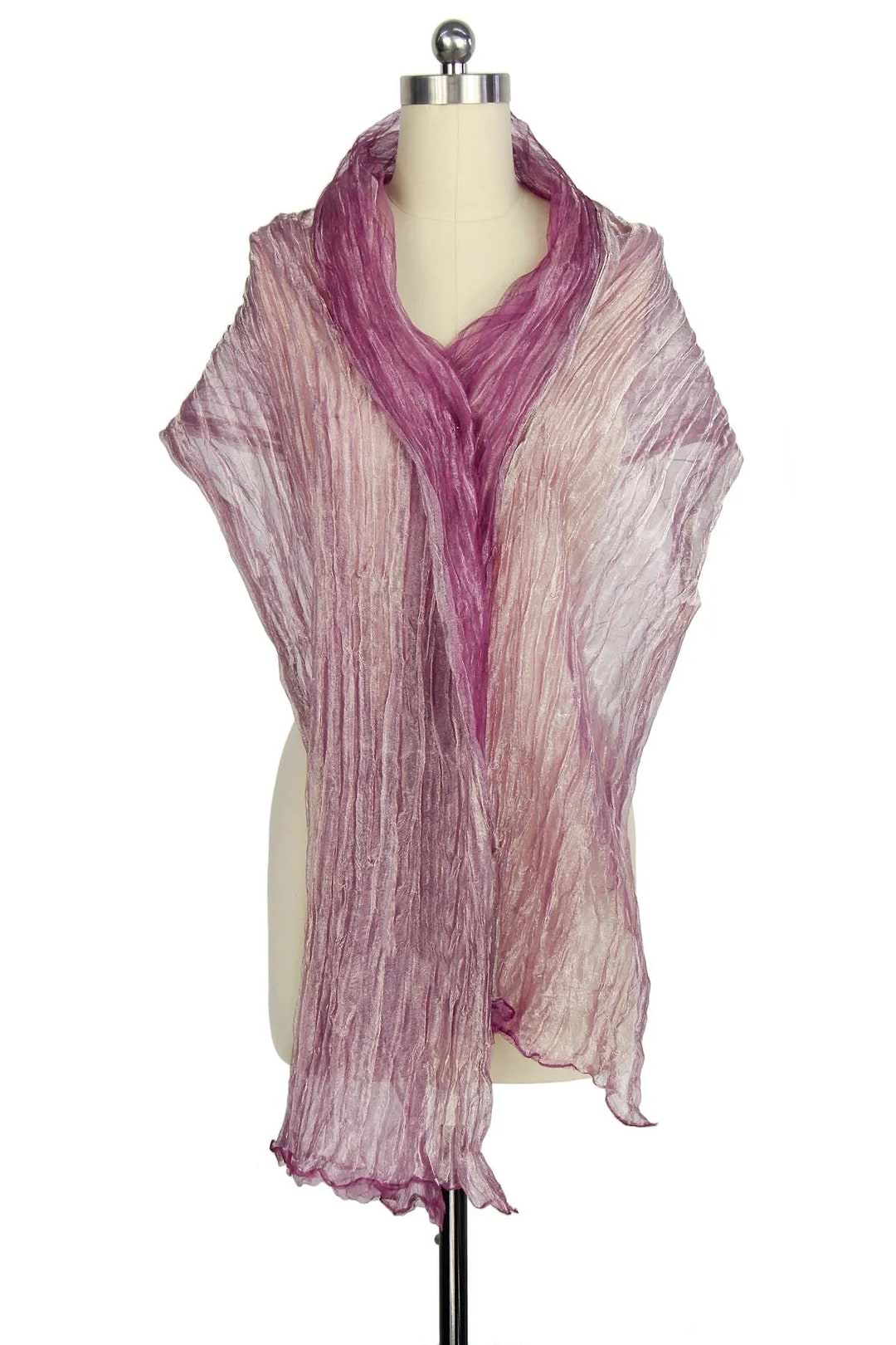 Kalia Sheer Silk Scarf Plum