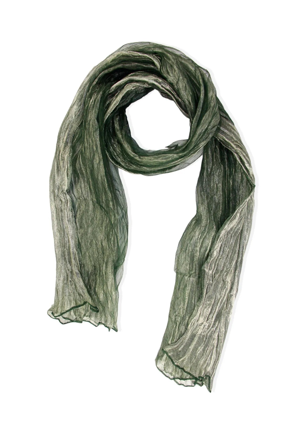 Kalia Sheer Silk Scarf Olive Drab