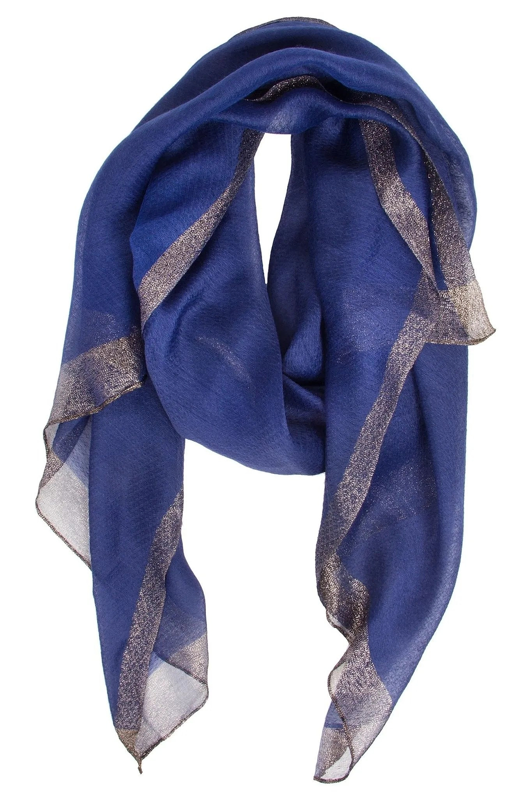 Shimmer and Shine Wrap Silk Scarf Dark Slate Blue