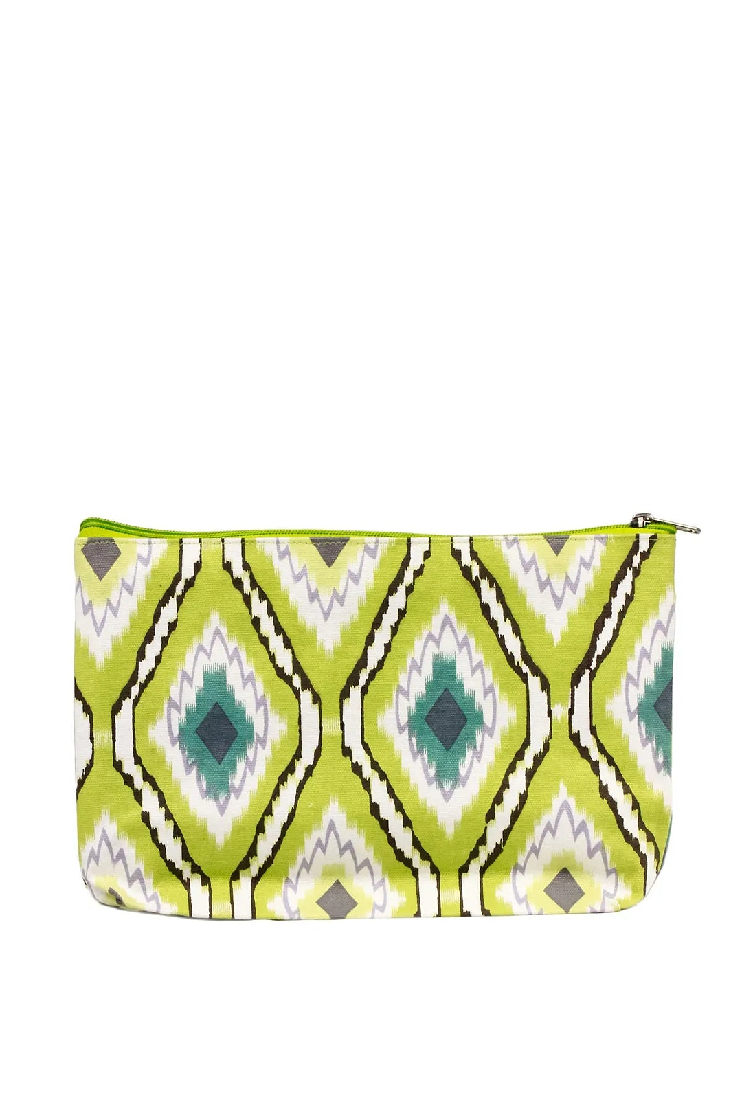 Ikat Cosmetic Bag Green Yellow