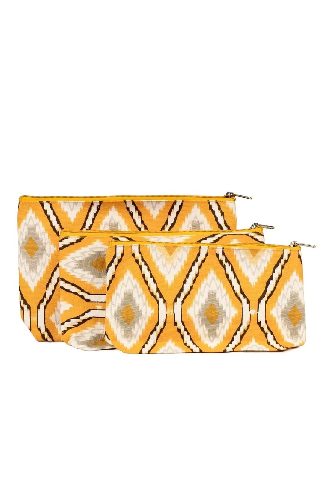 Ikat Cosmetic Bag Orange