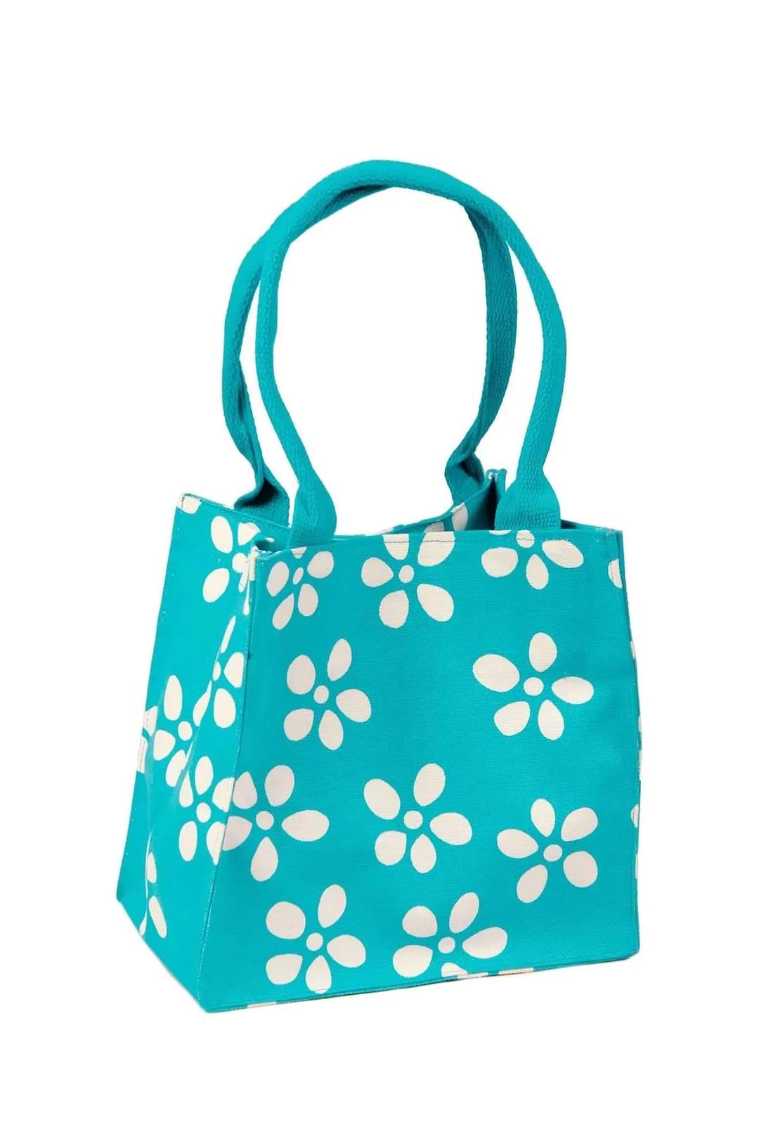 Daisies Lunch Bag Medium Turquoise