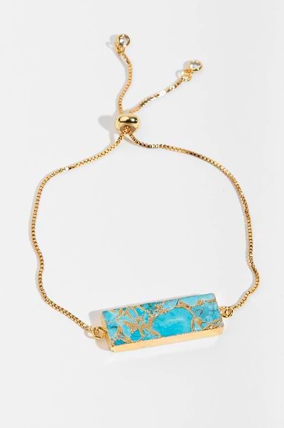 Mojave Rectangle Gemstone Bracelet Turquoise
