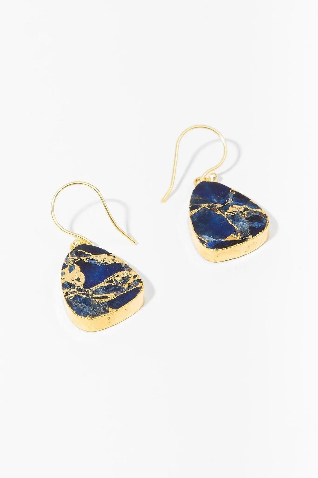 Mojave Triangle Mixed Gemstone Earring Navy