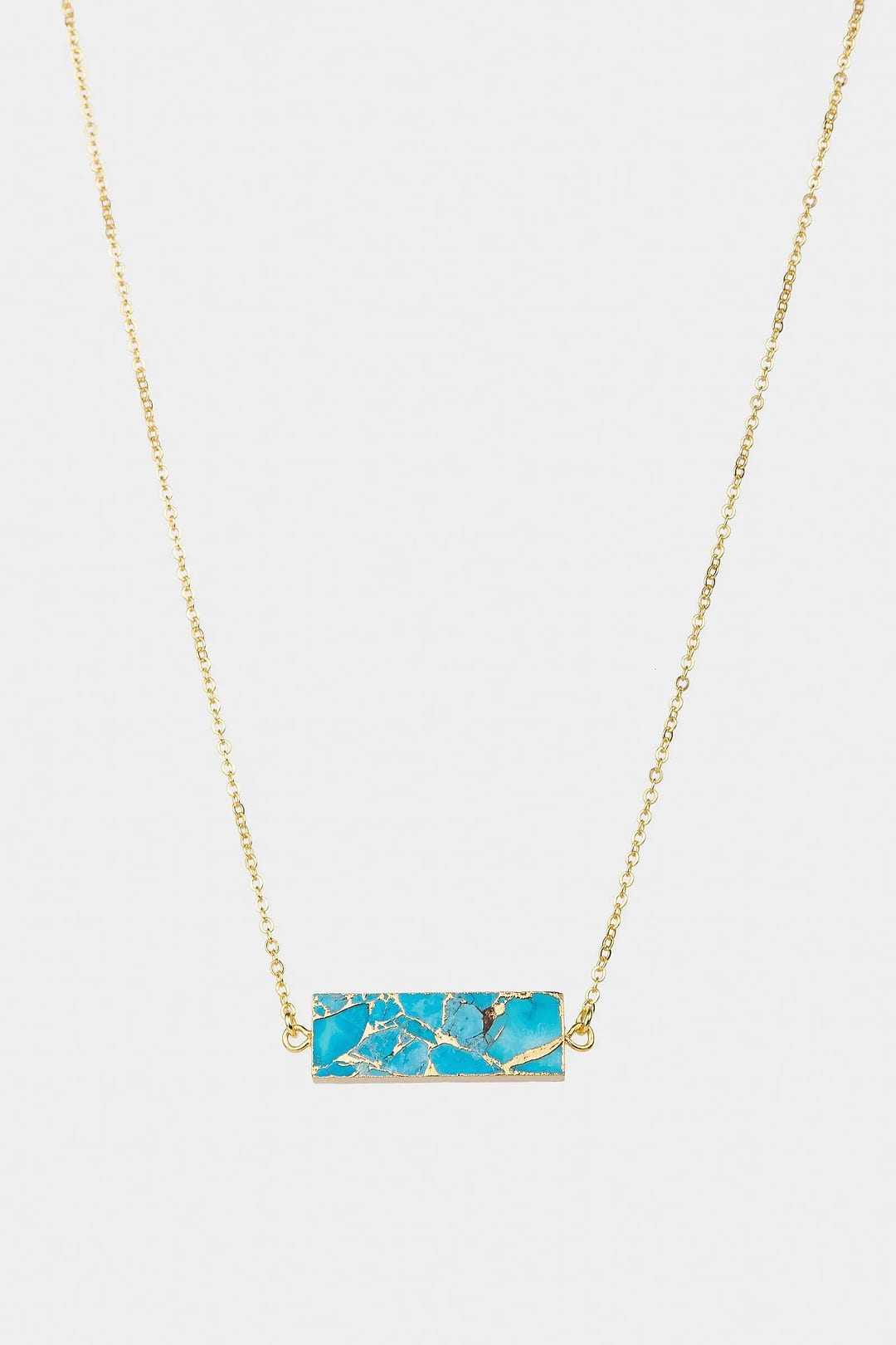 Mojave Rectangle Gemstone Necklace Turquoise