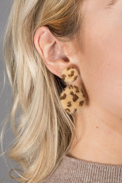 Fuzzy Leopard Earring Moccasin