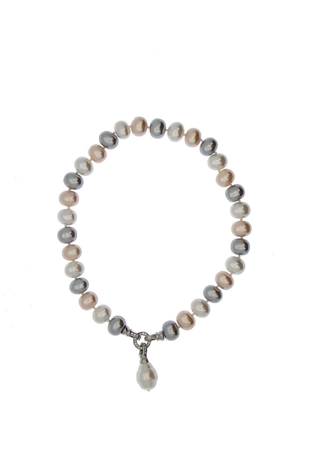 Neapolitan Necklace Gray