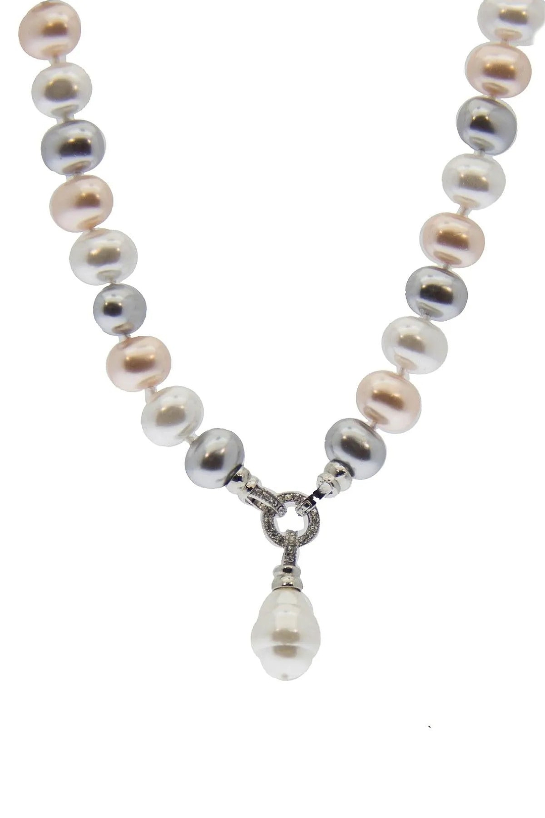 Neapolitan Necklace Gray