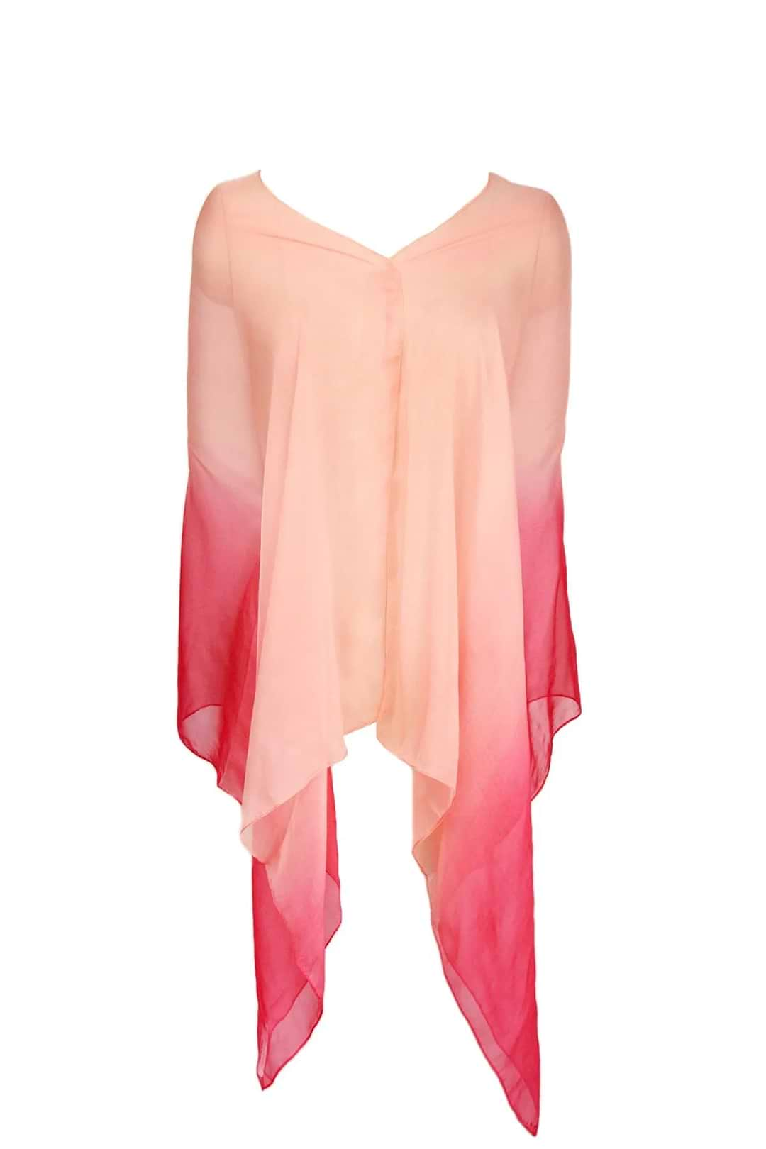 Ombre Silk Scarf Peach Puff