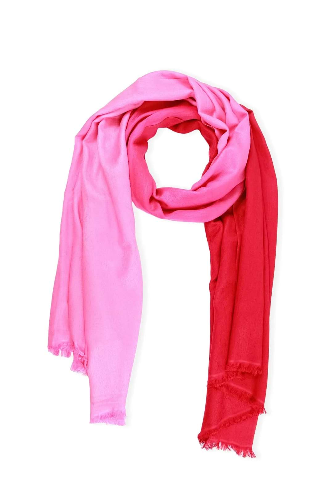 Cashmere Ombre Silk Scarf Hot Pink